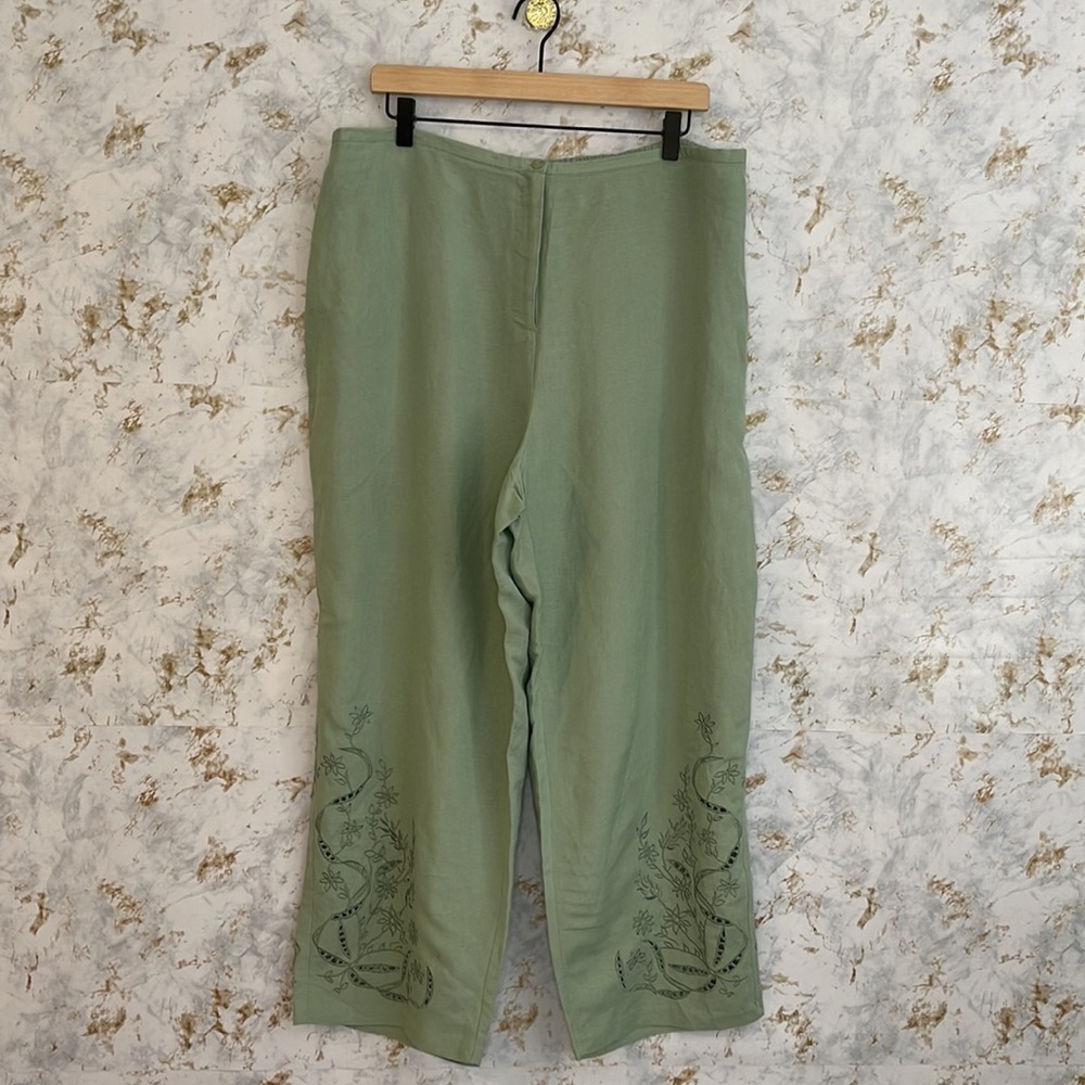Susan Graver Wide Leg Cut Out Pants l SIZE 1X